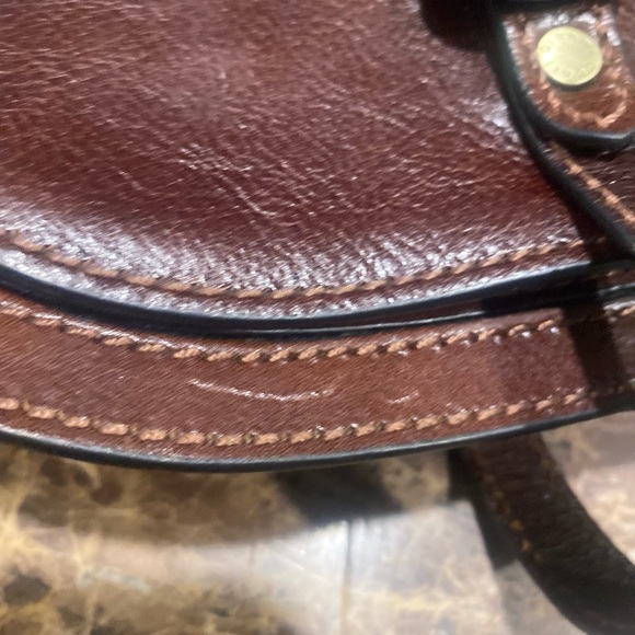 Gianni Conti Brown Leather Crossbody Bag Made In Italy - Picture 11 of 13